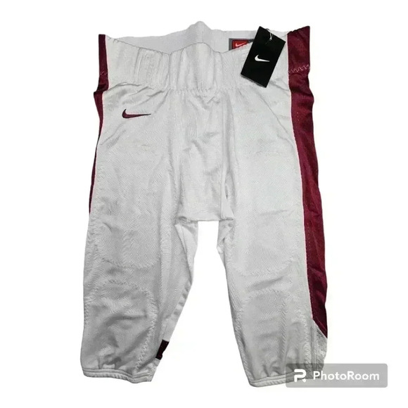 Nike Men's Open Field Football Pants White/Cardinal Red# 615745/104 NWT L or XL - Picture 2 of 8